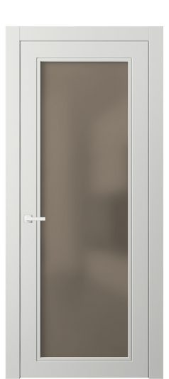 Дверь межкомнатная 8000 МССР БР САТ. Цвет Матовый светло-серый. Материал Гладкая эмаль. Коллекция Neo Classic. Картинка.