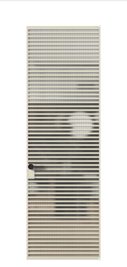 Дверь межкомнатная АЛПЛ040.07 АБСР MS. Цвет Алюминий бежево-серый. Материал Алюминий в эмали. Коллекция Formato. Картинка.