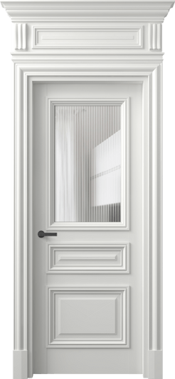 Дверь межкомнатная 7304 МССР MORU. Цвет Матовый светло-серый. Материал Гладкая эмаль. Коллекция Антик. Картинка.