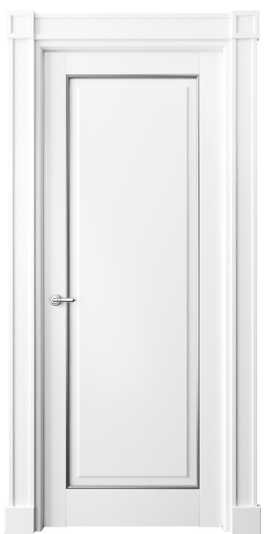 Дверь межкомнатная 6301 ББЛС. Цвет Бук белоснежный с серебром. Материал  Массив бука эмаль с патиной. Коллекция Toscana Plano. Картинка.