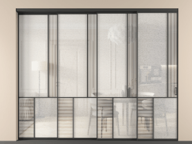 Алюминевая перегородка vntl4_1 ЧЕР. Цвет Алюминий Черный. Материал Алюминий. Коллекция Перегородка Мозаик внутри проёма 4 створки с синхронным механизмом. Фото. Алюминевая перегородка vntl4_1 ЧЕР. Цвет Алюминий Черный. Материал Алюминий. Коллекция Перегородка Мозаик внутри проёма 4 створки с синхронным механизмом. Картинка.