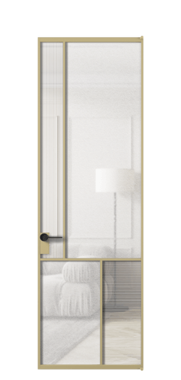 Дверь межкомнатная АЛПЛ041.20 ЗОЛ Золотой DUNE+LED. Цвет . Материал Алюминий металлик. Коллекция Мозаик. Картинка.