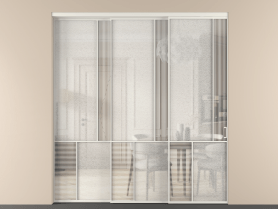 Алюминевая перегородка vnt3_1 БЕЛ. Цвет Алюминий Белый. Материал Алюминий. Коллекция Перегородка Мозаик внутри проёма 3 створки с синхронным механизмом. Фото. Алюминевая перегородка vnt3_1 БЕЛ. Цвет Алюминий Белый. Материал Алюминий. Коллекция Перегородка Мозаик внутри проёма 3 створки с синхронным механизмом. Картинка.