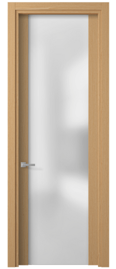 Дверь межкомнатная 4114 МШНДП САТ. Цвет Дуб песочный матовый. Материал Мультишпон Naturwood. Коллекция Planum. Картинка.