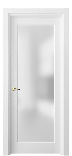 Дверь межкомнатная 0700 ДБС САТ. Цвет Дуб белоснежный. Материал Массив дуба эмаль. Коллекция Lignum. Картинка.