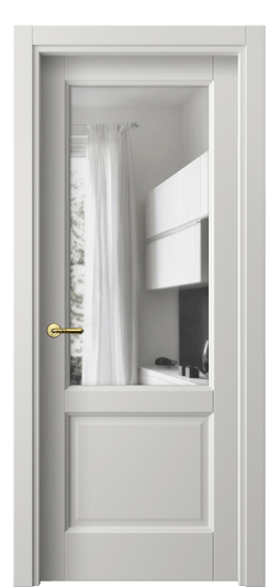 Межкомнатная дверь 1422 МСР Прозрачное стекло. Цвет Матовый серый. Материал Гладкая эмаль. Коллекция Galant. Фото. Дверь межкомнатная 1422 МСР Прозрачное стекло. Цвет Матовый серый. Материал Гладкая эмаль. Коллекция Galant. Картинка.