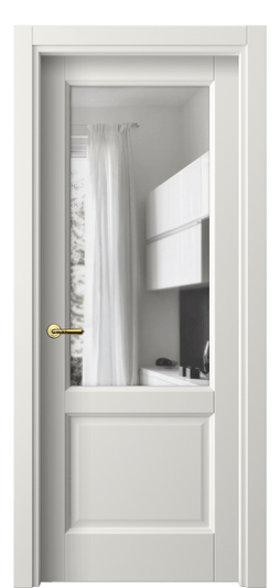 Межкомнатная дверь 1422 СТБЛ Прозрачное стекло. Цвет Софт-тач белоснежный. Материал Полипропилен. Коллекция Galant. Фото. Дверь межкомнатная 1422 СТБЛ Прозрачное стекло. Цвет Софт-тач белоснежный. Материал Полипропилен. Коллекция Galant. Картинка.