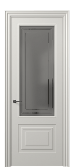 Дверь межкомнатная 8452 МТСР СЕР САТ ГРА. Цвет Матовый тёплый серый. Материал Гладкая эмаль. Коллекция Mascot. Картинка.