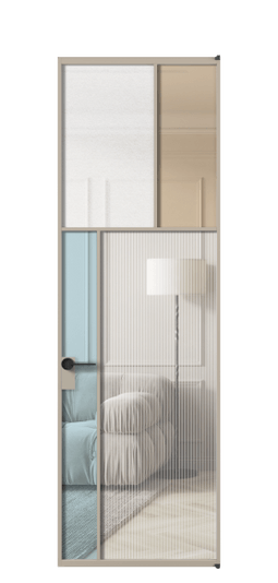 Межкомнатная дверь АЛПЛ041.22 АБСК 4 стекла. Цвет Алюминий бисквитный. Материал Алюминий в эмали. Коллекция Mosaic. Фото. Дверь межкомнатная АЛПЛ041.22 АБСК 4 стекла. Цвет Алюминий бисквитный. Материал Алюминий в эмали. Коллекция Mosaic. Картинка.