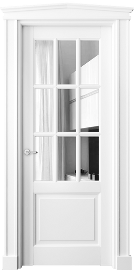 Дверь межкомнатная 6312 ББЛ ЗЕР. Цвет Бук белоснежный. Материал Массив бука эмаль. Коллекция Toscana Grigliato. Картинка.
