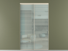 Перегородка Formato внутри проёма 2 створки