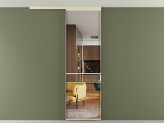 Перегородка Formato вдоль стены на потолок 1 створка