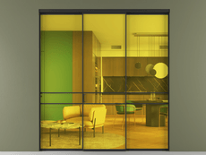 Перегородка Formato внутри проёма 3 створки