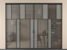 Перегородка Mosaic внутри проёма четырёхстворчатая