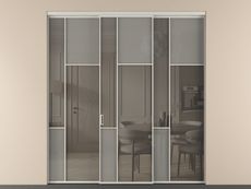 Перегородка Мозаик внутри проёма 3 створки