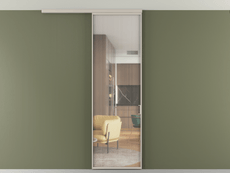 Перегородка Formato вдоль стены на потолок 1 створка