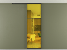 Перегородка Формато вдоль стены на потолок 1 створка