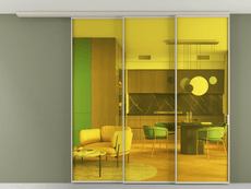 Перегородка Formato вдоль стены на потолок телескопик синхро 3