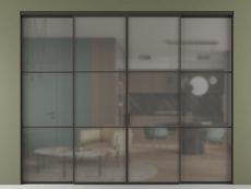 Перегородка Formato внутри проёма 4 створки