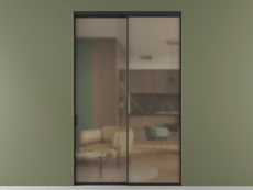 Перегородка Formato внутри проёма 2 створки