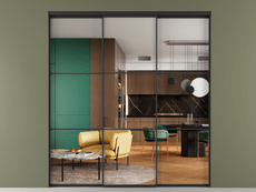 Перегородка Formato внутри проёма трёхстворчатая