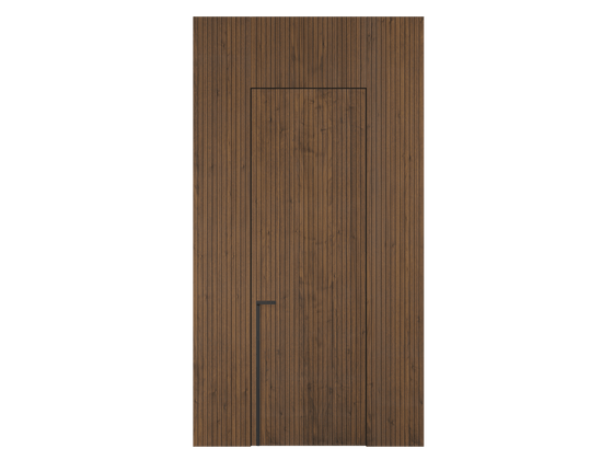 Панели для отделки стен Стеновая панель Фрезерованные Орех медный матовый. Цвет Орех медный матовый. Материал Шпон Naturwood. Коллекция Фрезерованные. Картинка.